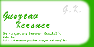 gusztav kersner business card